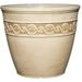 Classic Home and Garden Indoor/Outdoor Round Corinthian Resin Flower Pot Round Planter Desert Tan 8