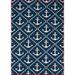 Momeni Baja Anchors Blue Indoor/Outdoor Area Rug