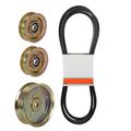 RAParts (1) Mower Deck Belt & Idler Pulley Set Fits John Deere L100 Series 48 Decks