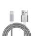 6ft Long Metal Durable Braided USB-C Type-C Sync Charger Data Cable [Silver] [Rapid Charge Support] YOJ for Verizon Motorola Moto Z Force Droid - Verizon Motorola Moto Z Droid