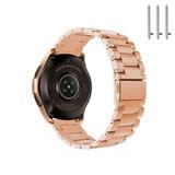 FIEWESEY 22mm Watch Band Replacement Compatible with Samsung Galaxy Watch 46mm/Gear S3 Frontier/Galaxy Gear S3 Watch Strap Solid Stainless Steel Bracelet Band Strap Folding Clasp(Rose Gold)