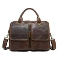 Men s Briefcases Bags Men s Genuine Leather Laptop Bag Messenger Bag Men Leather office Bags for Men Document Bag Business Handbag