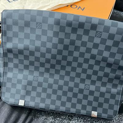 Louis Vuitton Bags | District Gm Lv Louis Vuitton Authentic Laptop Bag Messenger Bag Everyday Bag | Color: Gray | Size: Os