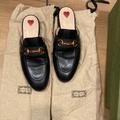 Gucci Shoes | Gucci Loafers (Princetown Slippers) Women’s Size 36.5 Black With Heart Detail | Color: Black | Size: 6.5