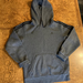 Adidas Sweaters | Adidas Pocket Front Logo Pocket Front Pullover Cotton Hoodie Sweater | Color: Gray | Size: S