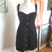 Anthropologie Dresses | Anthropologie Maeve Twist Front Black Mini Dress Size Small Petite | Color: Black/Brown | Size: Sp