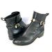 Michael Kors Shoes | Michael Kors Arley Black Leather Gold Logo Buckle Ankle Bootie Size Womens 6.5 | Color: Black/Gold | Size: 6.5