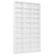 vidaXL CD Cabinet Living Room Furniture CD Shelf CD Storage Cabinet Bookshelf Bookcase Office Cabinet High Gloss White 102x23x177.5cm Chipboard