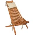 Gartenliege GARDEN PLEASURE "Relaxsessel FALUN" Gartenliegen beige (braun) Sonnenliegen