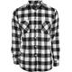 T-Shirt URBAN CLASSICS "Urban Classics Herren Checked Flanell Shirt" Gr. XS, schwarz-weiß (black, white) Herren Shirts Langarm