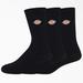 Dickies Embroidered Crew Socks, Size 6-12, 3-Pack - Black One (L10872)