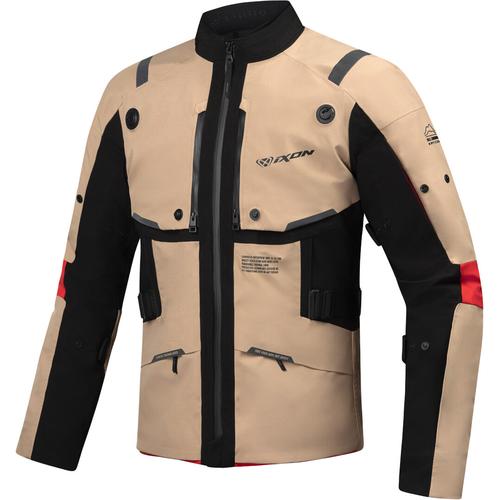 Ixon M-Skeid Motorrad Textiljacke, schwarz-beige, Größe XL