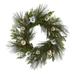 Sparkling Pine with Decorative Ornaments Artificial Christmas Wreath, 26-Inch, Unlit - Silver