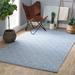 Geo Diamond Blue/Ivory Handwoven Wool Rug