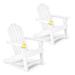 2PCS Patio Adirondack Chair Weather Resistant Garden Deck W/Cup Holder