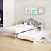 Twin Size Storage House Bed for kids with Bedside Table and Trundle