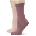 Camano Damen Online Women Basic Silky Feeling Socks 4p, Cameo Rose, 39-42