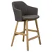 Cane-line Choice Indoor/Outdoor Stool with Seat/Back Covers, Teak Base - 54500PPS | 54500RY145 | 54500Y145 | 54505T