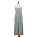 Mint Garden,'Rayon Batik Maxi Dress with Mint Floral Pattern Made in Bali'