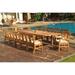 Grade-A Teak Dining Set: 12 Seater 13 Pc: 122 Caranas Double Extension Rectangle Table And 12 Osborne Arm Chairs Outdoor WholesaleTeak #WMDSWVm