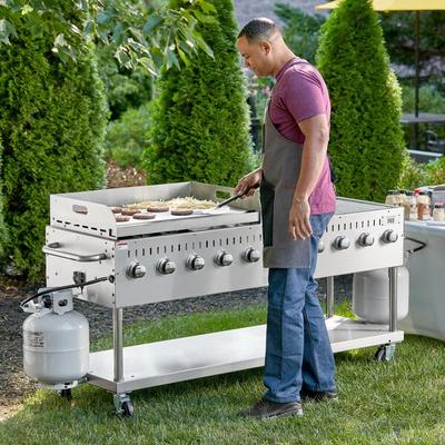 Backyard Pro LPG72 72" Stainless Steel Liquid Propane Outdoor Grill with Griddle