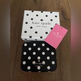 Kate Spade Accessories | Kate Spade-Nwt/Box Black & White Polka Dot Leather Jewelry Travel Case | Color: Black/White | Size: 4x2.5x3.5