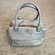 Kate Spade New York Bags | Kate Spade Dove Gray Pebbled Leather Double Handle Handbag Purse | Color: Gray/Silver | Size: Os