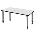 Regency Kee Height Adjustable Training Table Wood/Metal in White | 34 H x 42 W x 29 D in | Wayfair MT4230WHAPGY