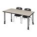 Regency Romig Kee Adjustable Height Rectangle 2-Student Activity Table & Chair Set Wood/Metal in Brown | 34 H x 66 D in | Wayfair MT6624PLAPCGY45BK