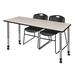 Regency Romig Kee Height Adjustable Training Table Wood/Metal in Brown | 34 H x 60 W x 24 D in | Wayfair MT6024PLAPCGY44BK