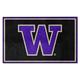 Black 71 x 44 x 0.5 in Area Rug - FANMATS Washington Huskies Nylon | 71 H x 44 W x 0.5 D in | Wayfair 36709