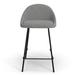 AllModern Holmes Boucle Bar & Counter Stool Upholstered/Metal in Gray | 33 H x 19.75 W x 19.5 D in | Wayfair 42A3CF42596145D8BFD4F2CF751C7760