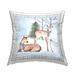 Stupell Industries Deer Wildlife Winter Gingham Printed Throw Pillow Design By ND Art Polyester/Polyfill blend | 18 H x 18 W x 7 D in | Wayfair