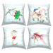 Stupell Industries Fun Sea Life Dressed Animals Printed Throw Pillow Design By Lanie Loreth Set Of 4 /Polyfill blend | 18 H x 18 W x 7 D in | Wayfair