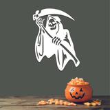 The Holiday Aisle® Grim Reaper Wall Décor, Metal in White | 18 H x 24 W x 0.12 D in | Wayfair D51D0BCC54DA4B1595C9B26A2F2C9CCA