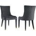 Rosdorf Park Janluis Velvet Wing Back Side Chair Wood/Upholstered/Velvet in Gray | 36 H x 21 W x 24 D in | Wayfair 87946A67FC5042498F8DE88A74A8A04F