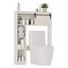 Gracie Oaks Newmarket Freestanding over-the-Toilet Storage Manufactured Wood in White | 47 H x 35 W x 7 D in | Wayfair