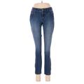 Ann Taylor LOFT Jeans - High Rise Skinny Leg Denim: Blue Bottoms - Women's Size 26 - Dark Wash