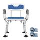 Joliling Shower Chair Seat, Adjustable Bench Bathtub Stool with Back and Arms, Strong Non-Slip Suction Cup Medical Bath Chair Suitable for Elderly, Disabled and Pregnant
