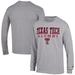 Men's Champion Gray Texas Tech Red Raiders Alumni Logo Stack Long Sleeve T-Shirt