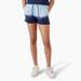 Dickies Women's Relaxed Fit Ombre Knit Shorts, 3" - Sky Blue/ink Navy Dip Dye Size M (FRR55)