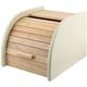 TRTO 1x Mini Bread Bin Cream Kitchen Worktop Storage Small Space Saving Wooden