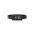 Saint Laurent Embossed Leather Belt in Nero - Black. Size 85 (also in 65, 70, 75, 80, 90).