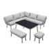 Skylyn Set:2 Sofa,1 Bench,1 Stool/Ottoman,1 Table Patio Set
