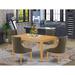 East West Furniture Modern Dining Table Set- a Rectangle Wooden Table and Linen Fabric Parson Chairs, Oak (Pieces Options)