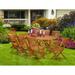 East West Furniture Patio Dining Set- an Oval Outdoor Acacia Wood Table and Folding Side Chairs, Natural Oil(Pieces Options)