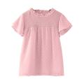 adviicd Baby Clothes Baby Tees Baby Girls Single and Toddler Short Sleeve Polo Pink 10-12 Years