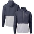 Men's Cutter & Buck Navy/Gray Chicago White Sox Americana Logo Charter Eco Knit Recycled Anorak Half-Zip Jacket