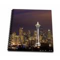 A photo of the Seattle Skyline at dusk - US05 JGS0060 - Jim Goldstein Memory Book 12 x 12 inch db-88434-2