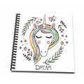 Funny Fantasy Unicorn with Floral Nature Dream Memory Book 12 x 12 inch db-280358-2